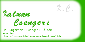 kalman csengeri business card