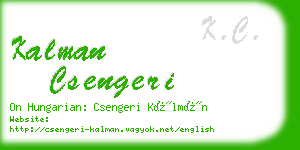 kalman csengeri business card
